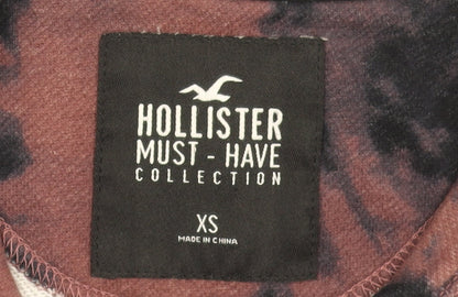Hollister Men's Brown Tie-Dye Pullover Sweatshirt XS Regular Fit