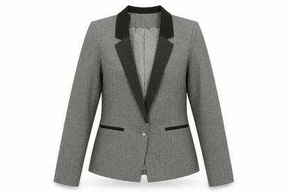 Warehouse Women Grey Single-Breasted Suit Jacket UK 12 Classic Fit