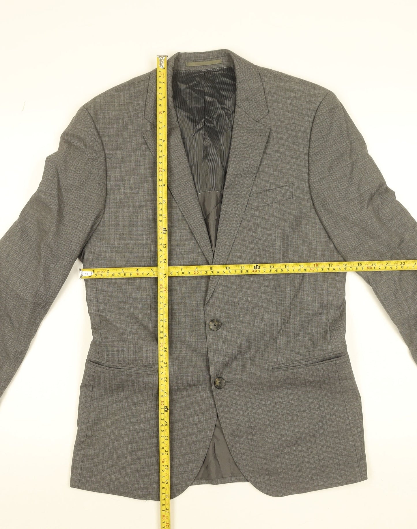Mens UK Size 36 HUGO BOSS Regular Grey Suit Jacket