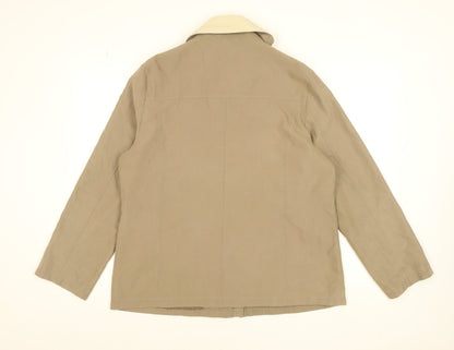 BHS Women Beige Hooded Mid-Length Rain Jacket Size 16