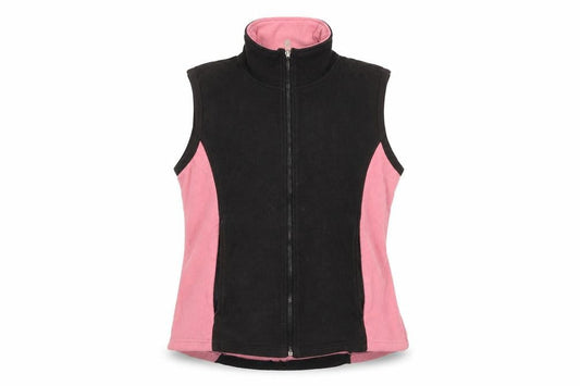 Rydale Womens Black Pink Fleece Waistcoat Bodywarmer M