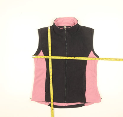 Rydale Womens Black Pink Fleece Waistcoat Bodywarmer M