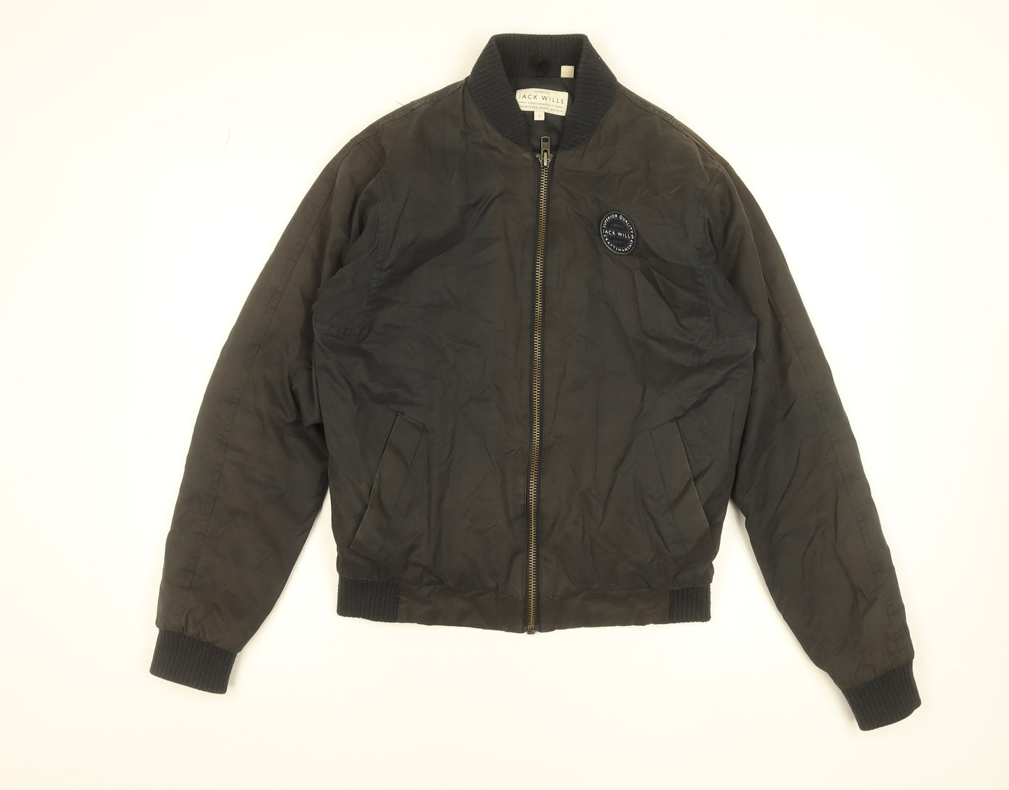 Mens UK Size S Jack Wills Black Bomber Jacket