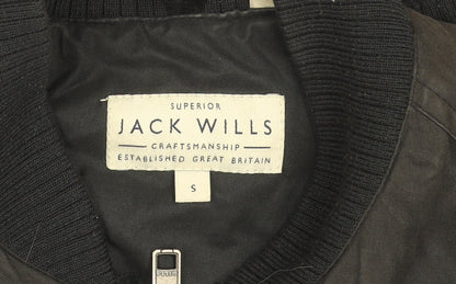 Mens UK Size S Jack Wills Black Bomber Jacket