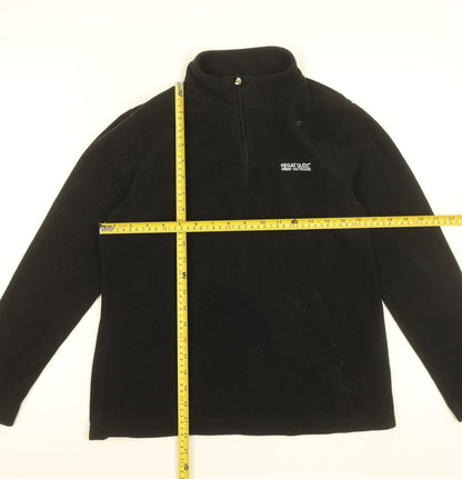 Regatta Black Fleece 1/4 Zip Sweatshirt Women's UK 12 Outdoor Warm Top