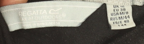 Regatta Black Fleece 1/4 Zip Sweatshirt Women's UK 12 Outdoor Warm Top