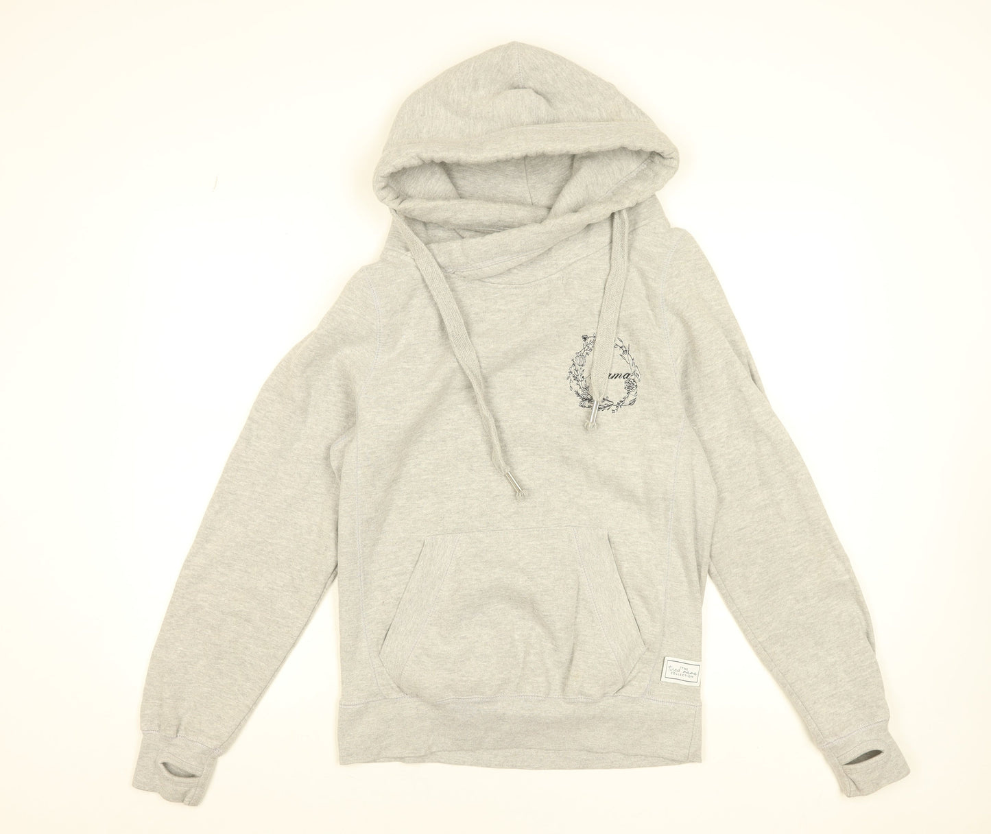 The Tired Mama Collection Womens Grey Pullover Hoodie Size M