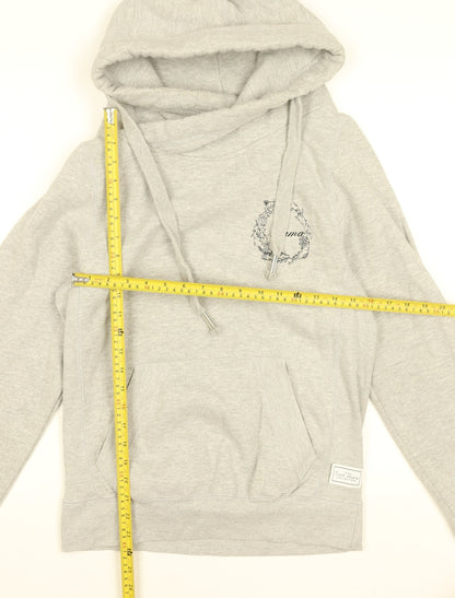 The Tired Mama Collection Womens Grey Pullover Hoodie Size M
