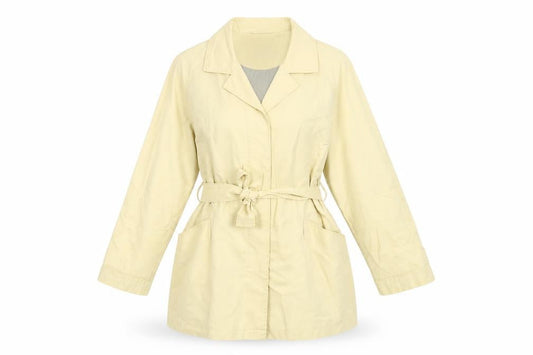 JFW Women’s Beige Belted Trench Coat Size 14 Classic Mid-Length