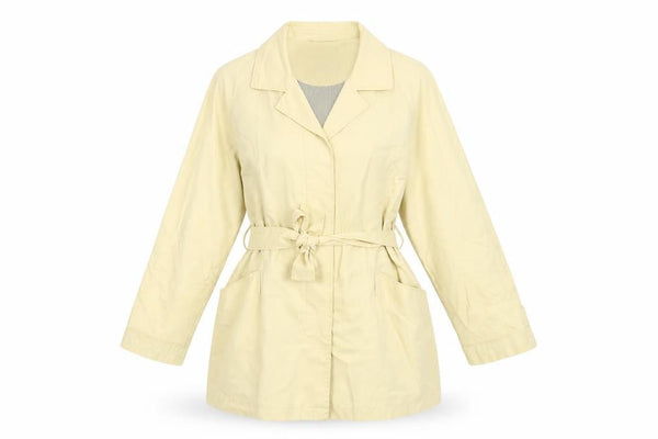 JFW Women’s Beige Belted Trench Coat Size 14 Classic Mid-Length