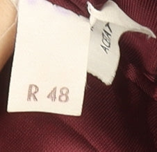 Men's Burgundy Pinstripe Blazer Jacket Size 48 Regular Classic Fit