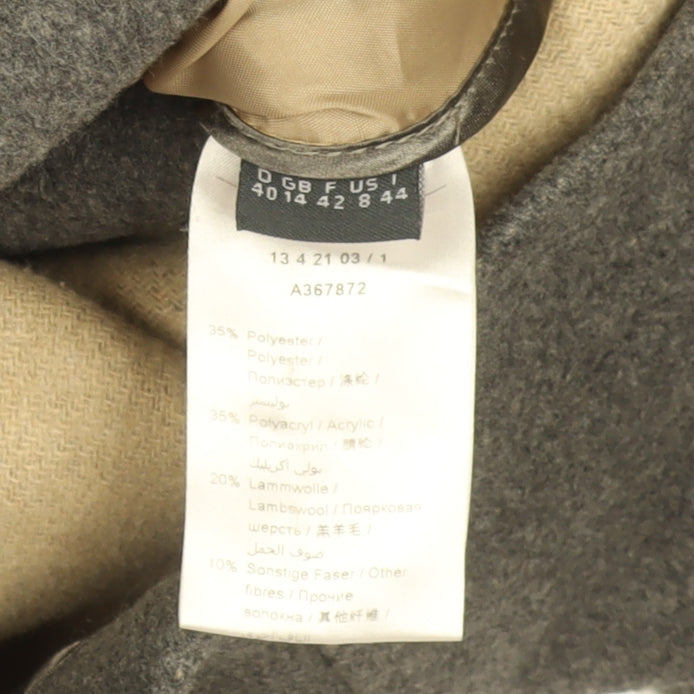 Oui Women’s Beige Grey Wool Blend Biker Coat Size 16