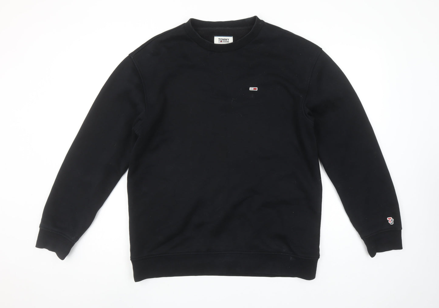 Tommy Jeans Men’s Black Crew Neck Pullover Sweatshirt Size M