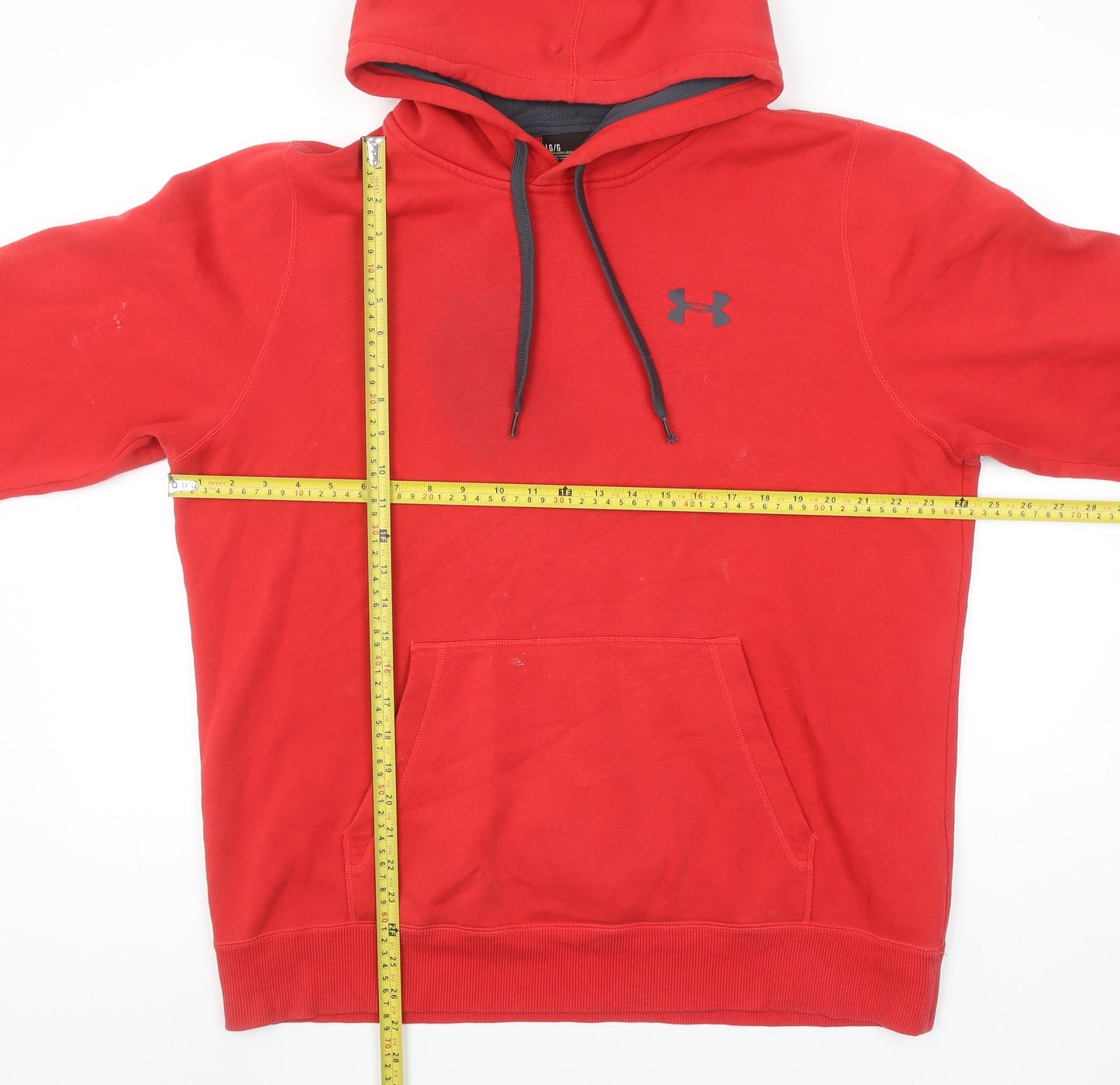 Under Armour Men's Red Pullover Hoodie Size L Sports Fleece