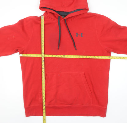 Under Armour Men's Red Pullover Hoodie Size L Sports Fleece