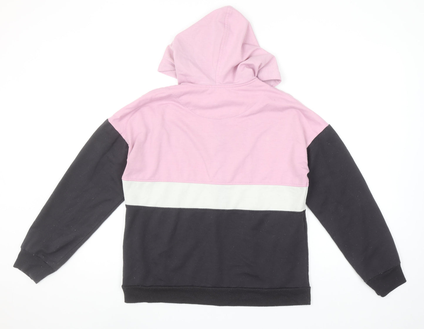 DKNY Women's Pink Colourblock 1/2 Zip Hoodie Size S