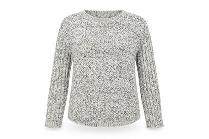 Marks and Spencer Women Grey Chunky Knit Wool Blend Pullover Jumper Size 8