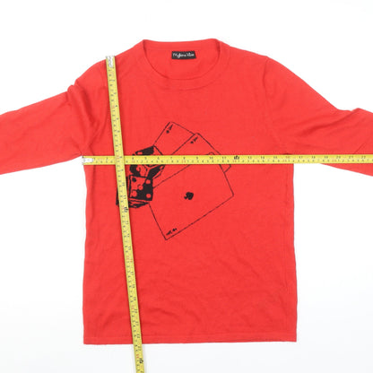 Myleene Klass Women Red Crew Neck Long Sleeve Pullover Jumper Size 10