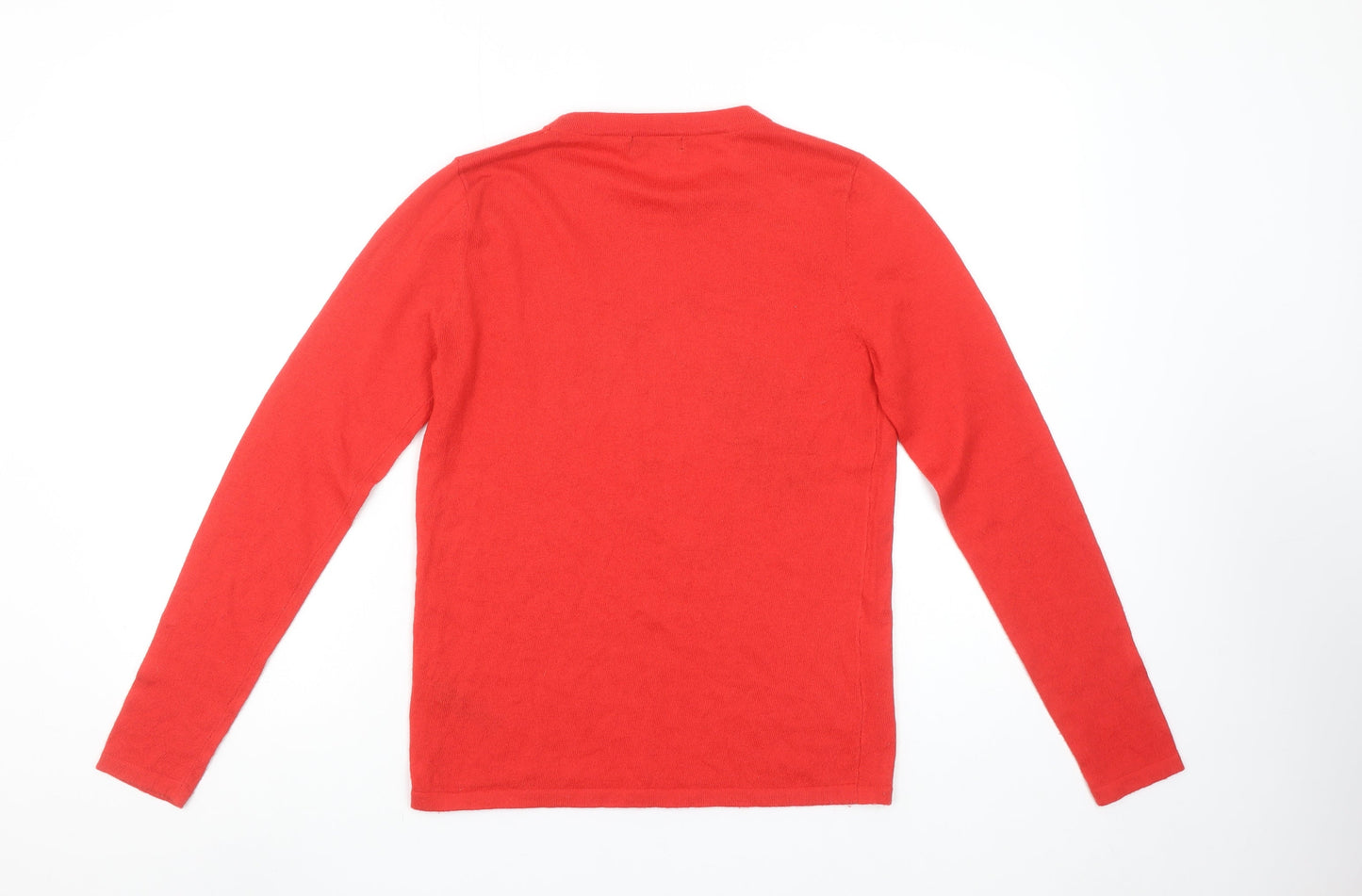Myleene Klass Women Red Crew Neck Long Sleeve Pullover Jumper Size 10