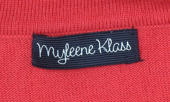 Myleene Klass Women Red Crew Neck Long Sleeve Pullover Jumper Size 10