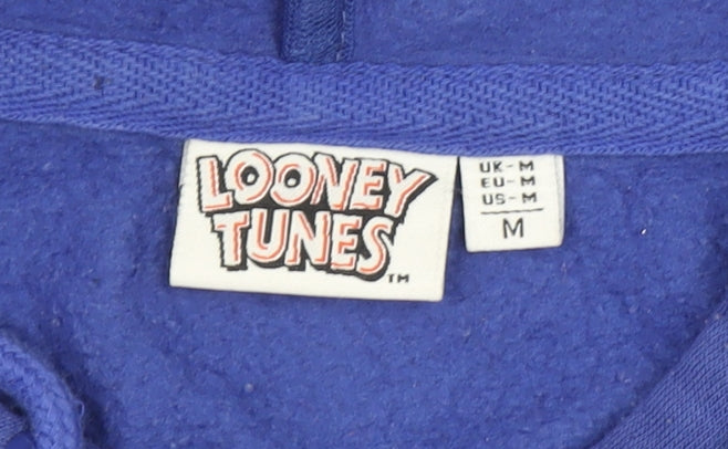 Looney Tunes Women's Blue Bugs Bunny Pullover Hoodie Size M