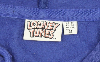 Looney Tunes Women's Blue Bugs Bunny Pullover Hoodie Size M