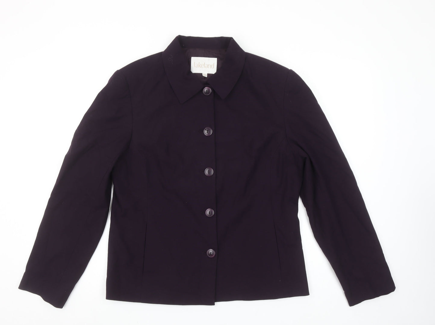 Lakeland Womens Purple Size 14 Tailored Single Breasted Suit Jacket