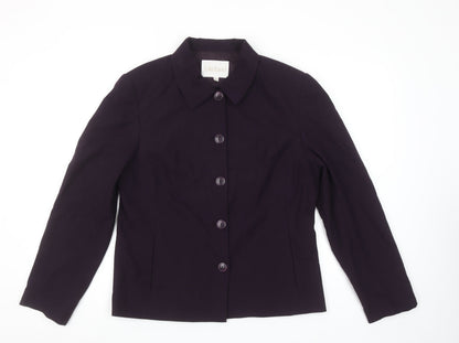 Lakeland Womens Purple Size 14 Tailored Single Breasted Suit Jacket