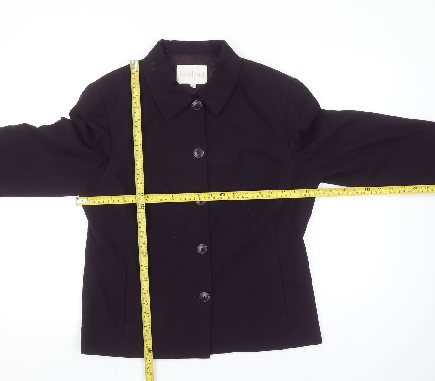 Lakeland Womens Purple Size 14 Tailored Single Breasted Suit Jacket