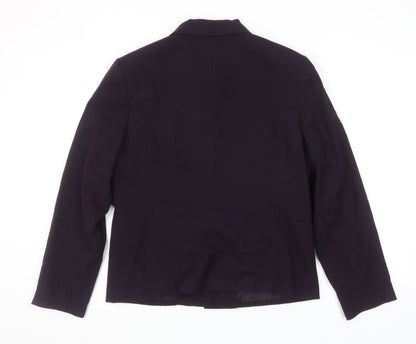 Lakeland Womens Purple Size 14 Tailored Single Breasted Suit Jacket