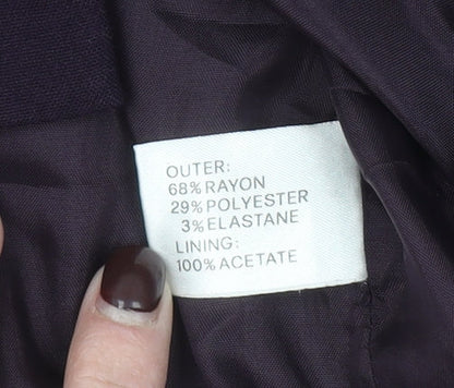 Lakeland Womens Purple Size 14 Tailored Single Breasted Suit Jacket