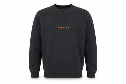 Mennace Men's Black Crew Neck Logo Sweatshirt Size S