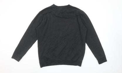 Mennace Men's Black Crew Neck Logo Sweatshirt Size S