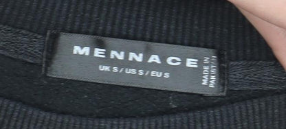 Mennace Men's Black Crew Neck Logo Sweatshirt Size S