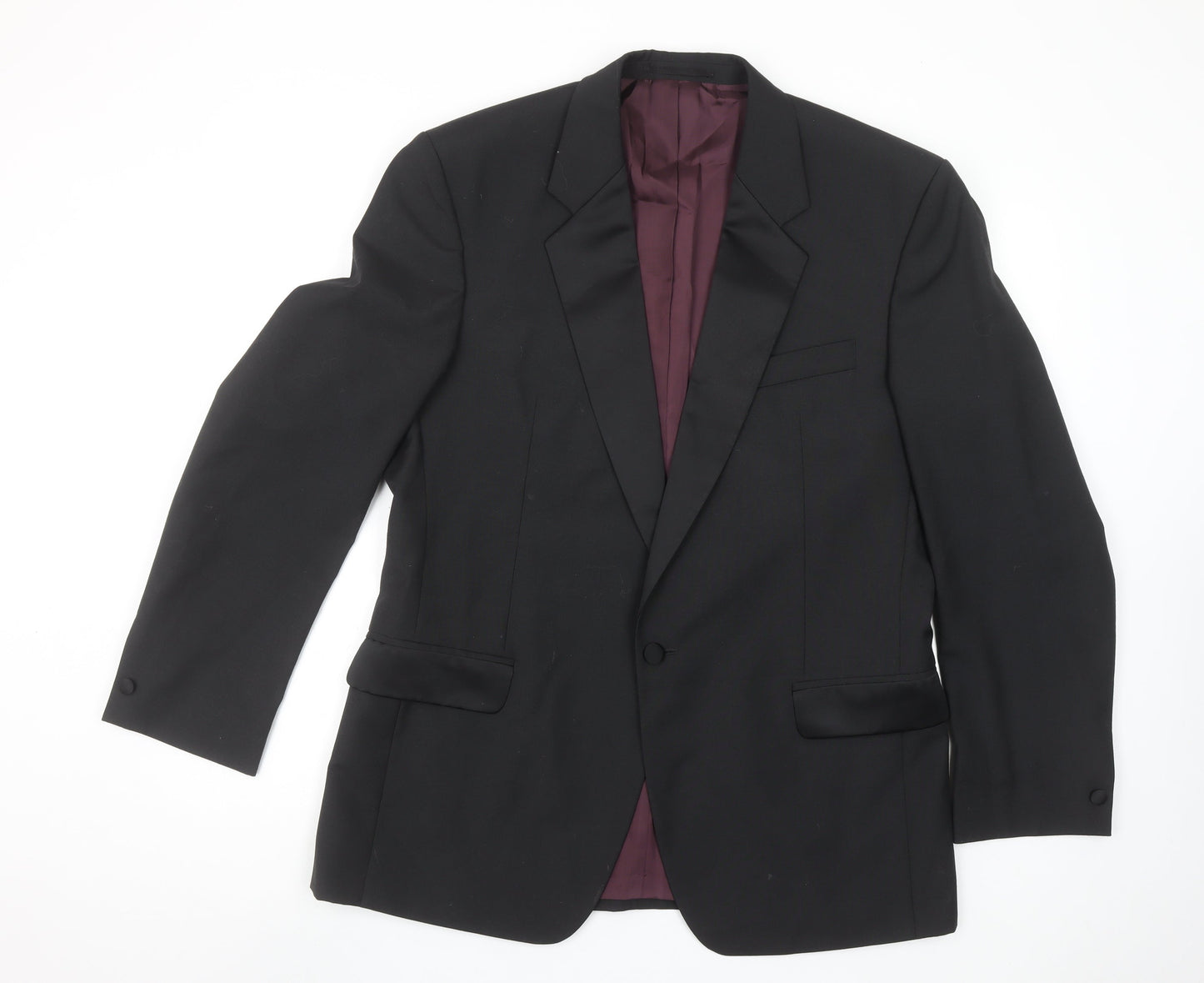 Executex Men's Black 42R Shawl Lapel Single-Breasted Suit Jacket