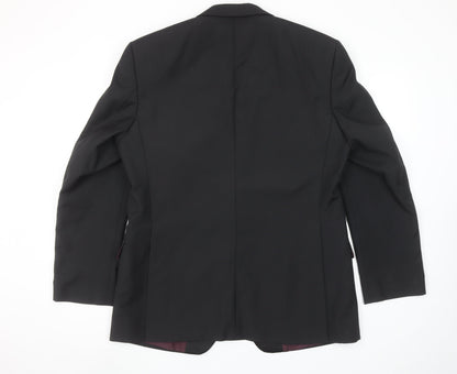 Executex Men's Black 42R Shawl Lapel Single-Breasted Suit Jacket