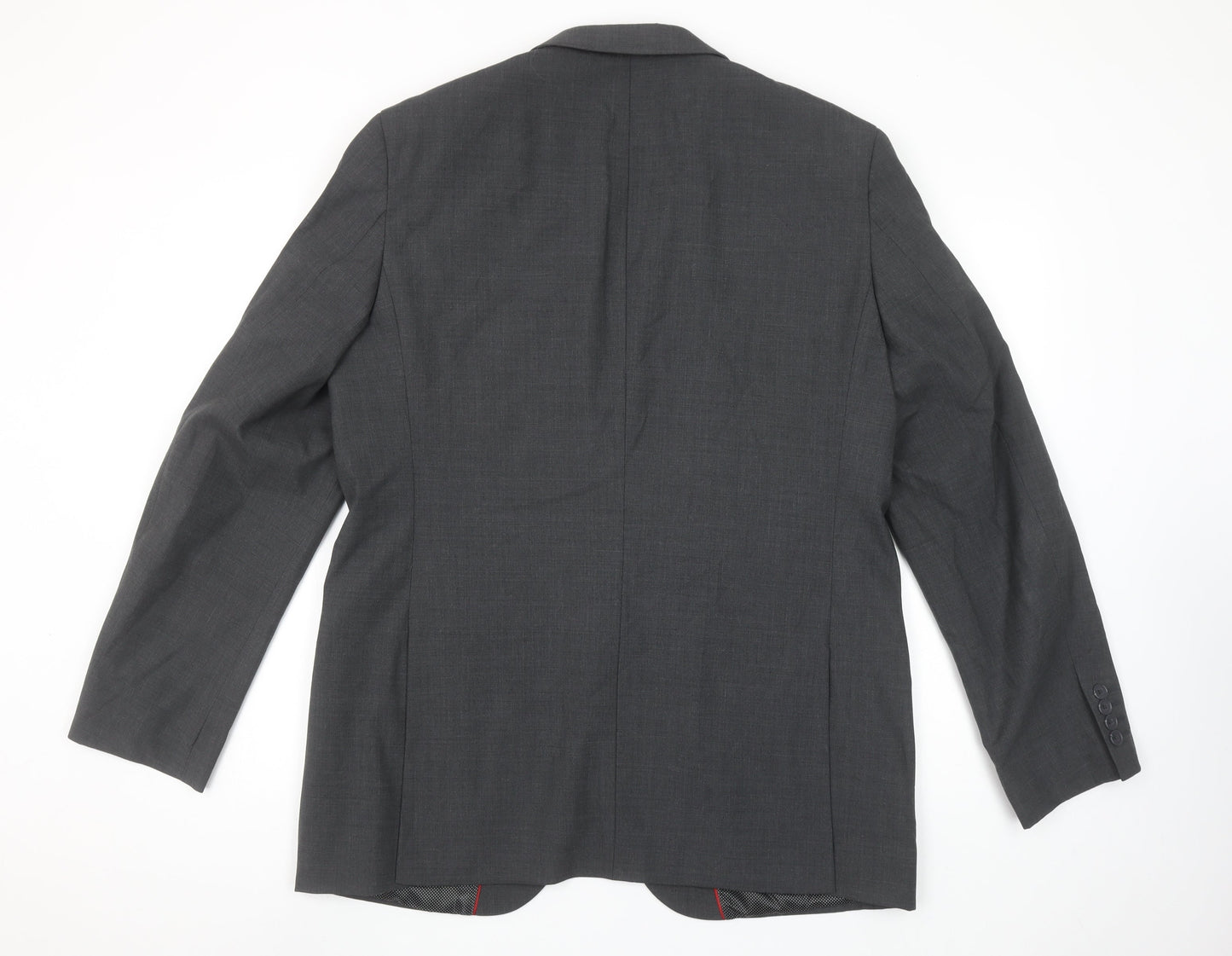 Marks and Spencer Men's Grey Wool Blend XL Long Suit Jacket