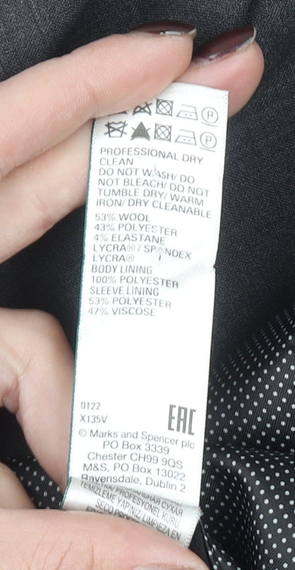 Marks and Spencer Men's Grey Wool Blend XL Long Suit Jacket