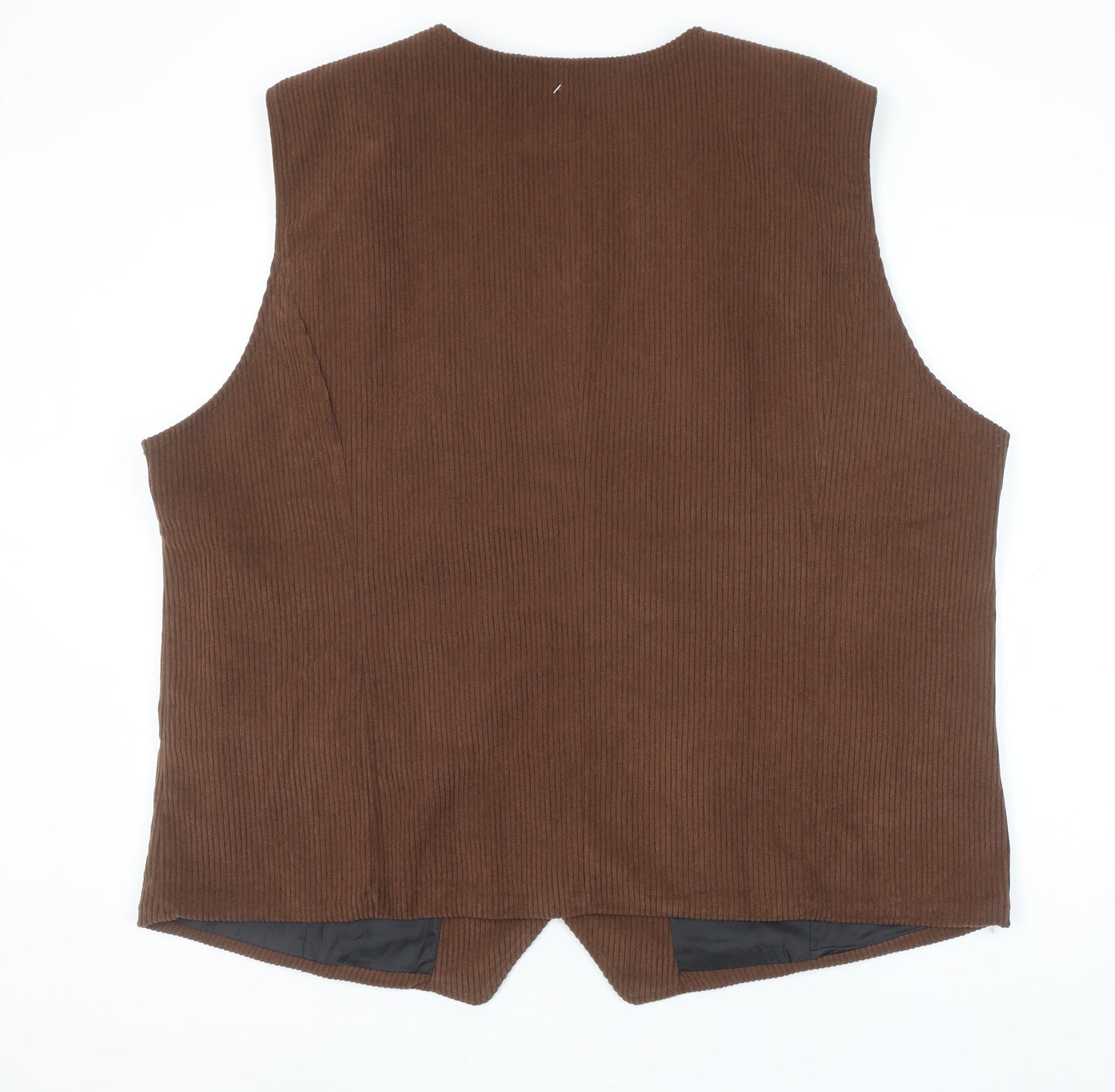 Strong Men's Brown Corduroy Waistcoat 3XL Retro Workwear Style