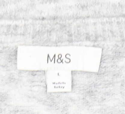 Marks and Spencer Women’s Grey Beaded Knit Short Sleeve Jumper Size L