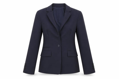 JOOP! Women's Blue Wool Blend Slim Fit Single-Breasted Blazer Size 8