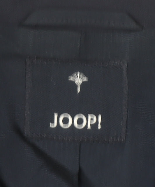 JOOP! Women's Blue Wool Blend Slim Fit Single-Breasted Blazer Size 8