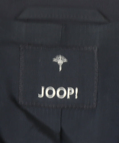 JOOP! Women's Blue Wool Blend Slim Fit Single-Breasted Blazer Size 8