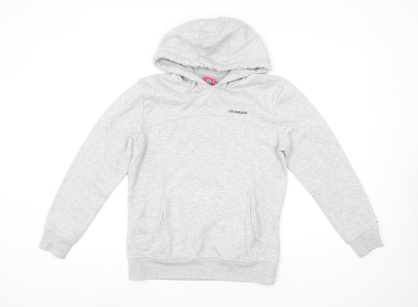 LA Gear Womens Grey Pullover Hoodie Size 6 Classic Fit