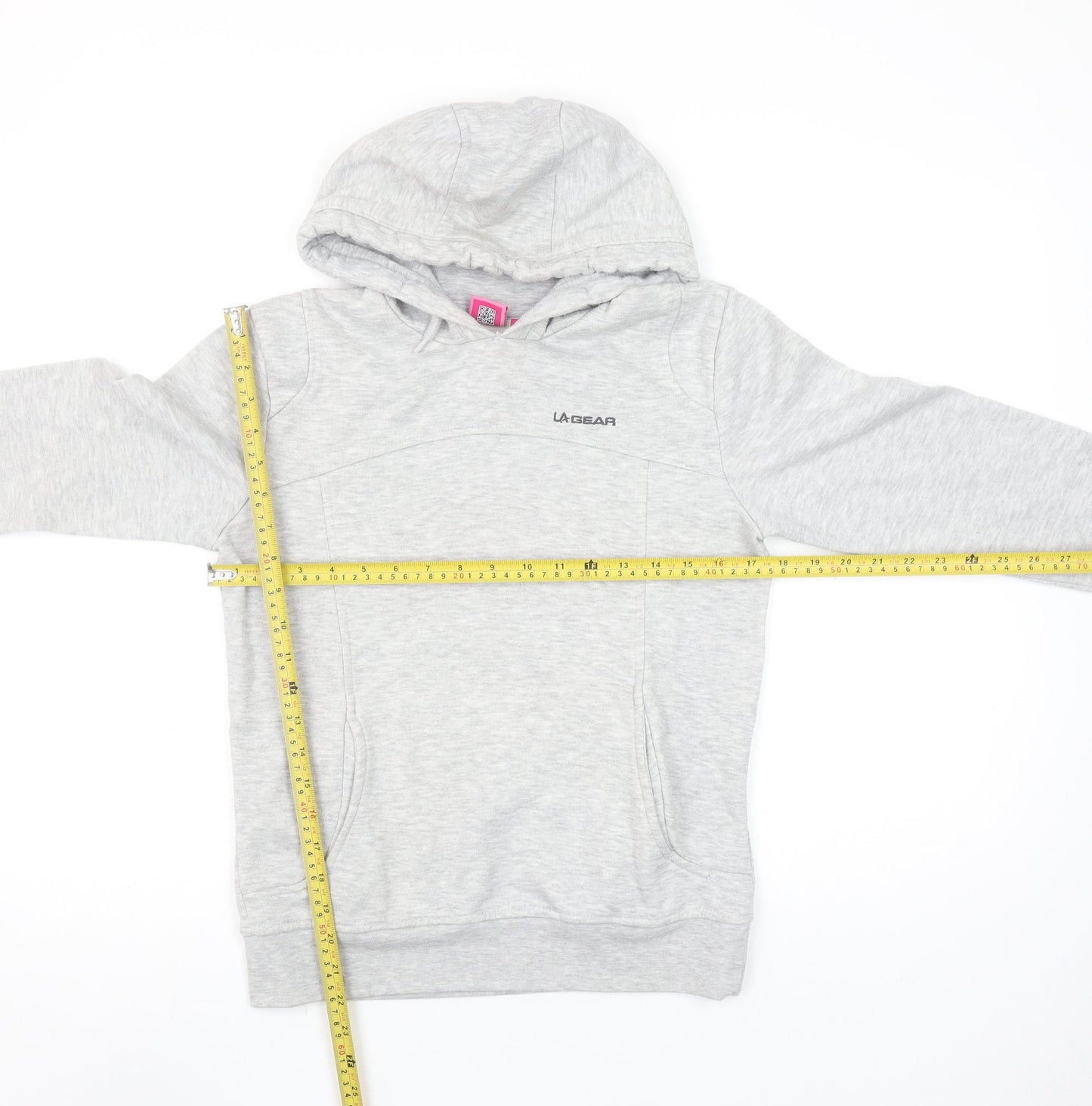 LA Gear Womens Grey Pullover Hoodie Size 6 Classic Fit