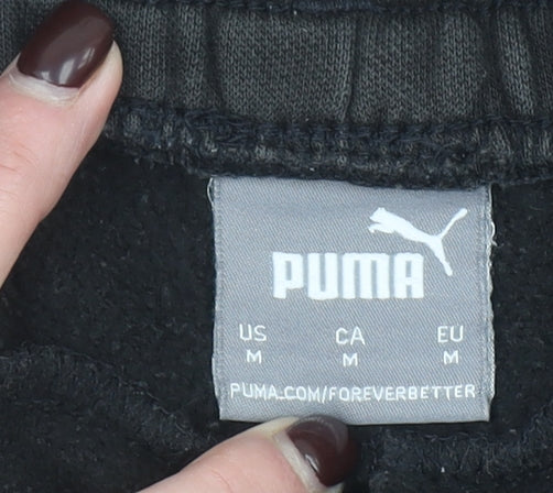 Puma Men's Black Medium Jogger Sweatpants with Pockets