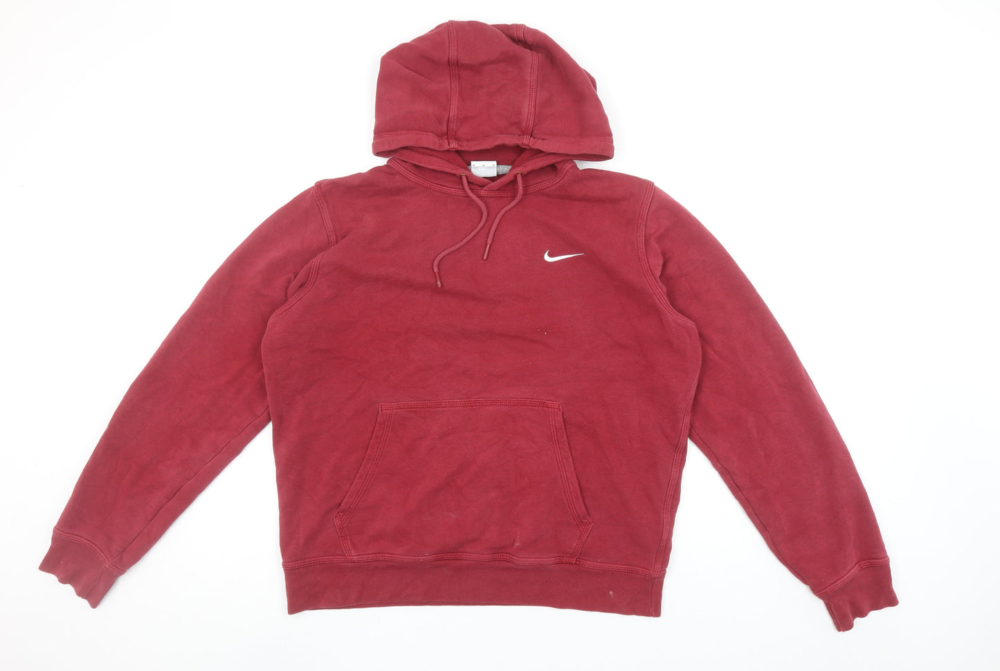 Mens UK Size M Nike Red Pullover Hoodie