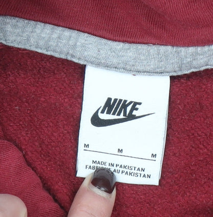Mens UK Size M Nike Red Pullover Hoodie