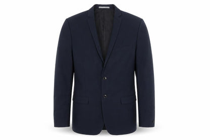Front view of Red Herring Men's Blue 40L Long Regular Fit 2-Button Blazer Jacket