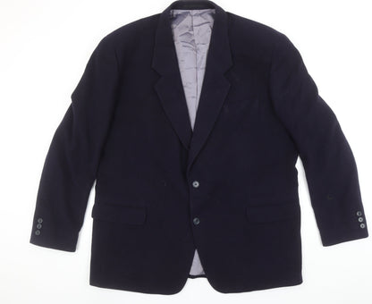 Debenhams Classics Men's Blue Wool Cashmere Blazer Jacket XL 46R